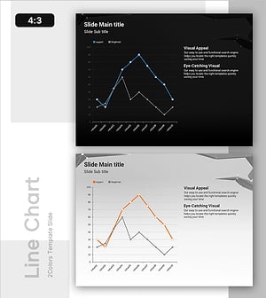 Simple Line Chart – Contrast of Blue and Orange
