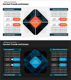 트렌드와 이슈를 시각화한 슬라이드 템플릿