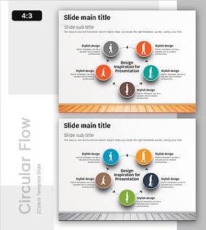 Human Growth Process Diagram Slide – Smooth Flow and Connectivity