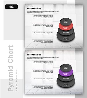 중첩된 원들의 피라미드 구조 – 사업 비전과 전략