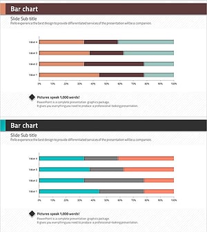 마름모 템플릿 바 차트 – 시장 분석과 마케팅 전략