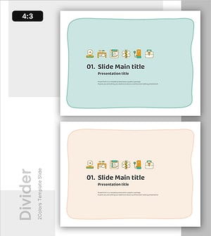 메디컬 일러스트 템플릿 간지 – 청록과 주황이 돋보이는 슬라이드