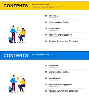 Table of Contents Slide – Overview and Flow