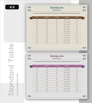 Ribbon Title and Table Slide – Visualizing Financial Performance