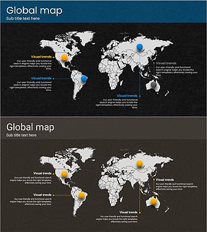 글로벌 네트워크 시각화를 위한 터치 와이드 슬라이드 템플릿