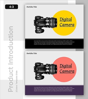 카메라 제품 소개를 위한 포트폴리오 PPT 템플릿