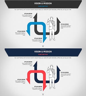 비즈니스 플랜 프레젠테이션 템플릿 - 비전과 미션