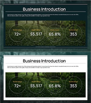 자연 테마 사업 소개 슬라이드 – 클러스터 다이어그램 활용