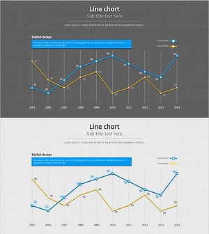 Plotting Paper Presentation Template - Analyzing Market Trends with Line Chart