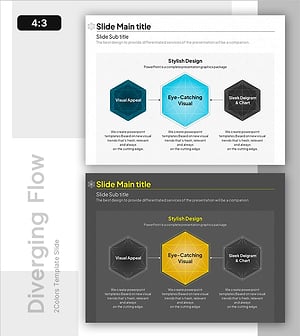 화학 구조 분석 슬라이드 – 시각적 매력을 강조한 다이어그램