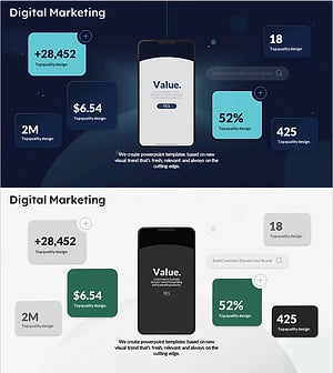 Modern Slide Emphasizing Digital Marketing Information
