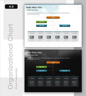 하늘배경의 조직도 카드 – 명확한 구조와 정보 전달