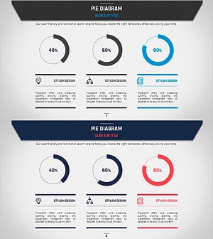 비즈니스 플랜 템플릿 파이 다이어그램 – 효과적인 사업 소개