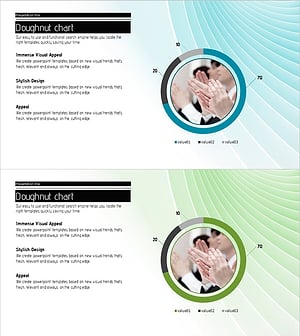 블루 그린 도넛형 강조 차트 – 시각적 매력을 통한 시장 통찰