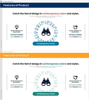 다양한 구조를 갖춘 비즈니스 프레젠테이션 템플릿