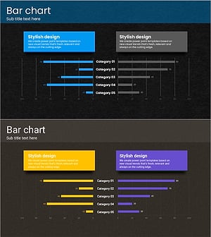 바 차트로 시장 분석 시각화 – 경쟁 우위를 누리는 슬라이드