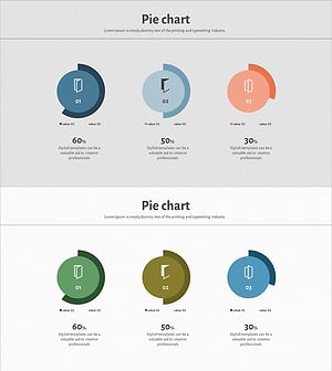 스퀘어 프레임 템플릿 파이차트 – 데이터 시각화의 elegance