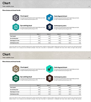 트라이앵글 패턴 템플릿 테이블 – 사업 전략을 시각화