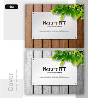 자연의 감성을 담은 발표 표지