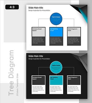 트리구조 도형 다이어그램으로 사업 구조 시각화하기 – 청량한 디자인