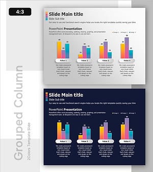 상품군별 시각적 비교 분석 슬라이드 템플릿 – 시장 동향과 성과