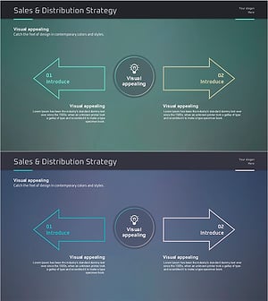 아이디어 프레젠테이션 와이드 템플릿 – 다이내믹한 사업 전략