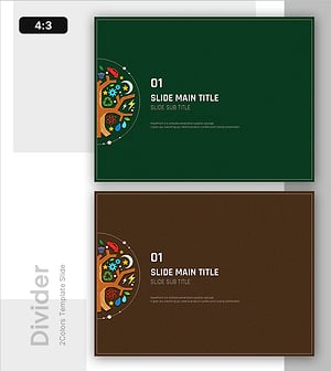 Natural Tree Illustration Green PPT Divider