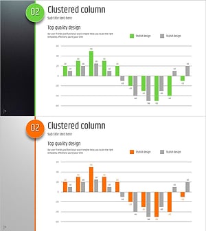 다섯가지 컬러 와이드 템플릿 – 차별화된 그래프 디자인