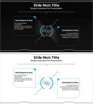 기하학 무늬 와이드 피피티 다이어그램6 – 마케팅 전략과 목표 시장에 최적화