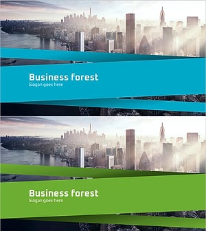 비지니스 숲 와이드 템플릿 표지
