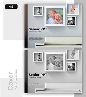 시니어 케어 템플릿 표지 – 따뜻한 가족의 순간들