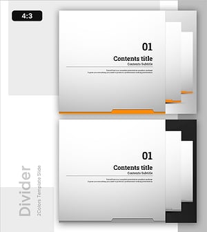 프레젠테이션 간지 템플릿 – 내용별 슬라이드
