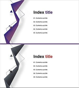 목차 디자인 템플릿 – 현대적 레이아웃