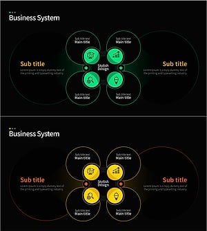 사업 운영 시스템 인포그래픽 슬라이드 – 효과적 사업 전략