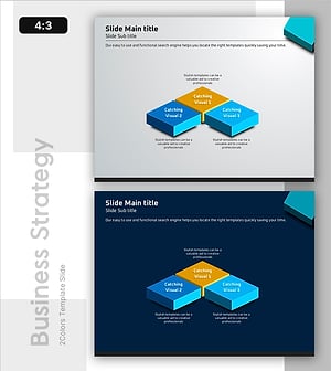 3D 박스 해결방안 슬라이드 – 사업 전략 및 핵심 역량