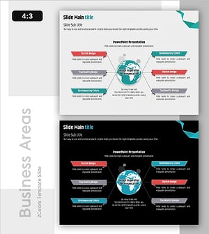 글로벌 비즈니스 영역을 효과적으로 표현하는 슬라이드