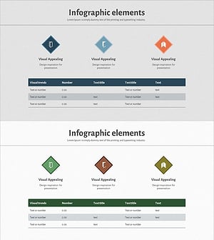 Square Frame Infographic Elements Slide – Perfect Combination of Business Vision and Financial Planning