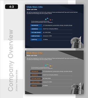 도시 템플릿 회사 개요 프레젠테이션 – 정보와 연락처