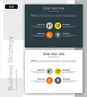 성장 전략 강조한 비즈니스 비전 PPT
