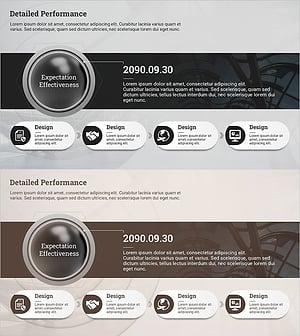 성과 세부 정보를 효과적으로 전달하는 슬라이드 템플릿
