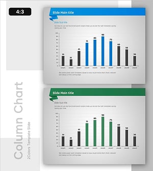 Column Chart for PowerPoint – Visualization of Market Analysis and Performance