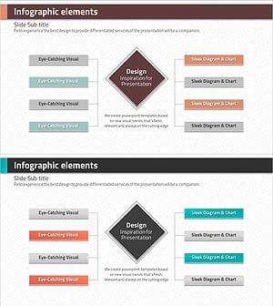 마름모 템플릿 인포그래픽 – 효과적인 정보 전달
