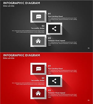 모던 비즈니스 플랜 프레젠테이션 템플릿 – 사각형 다이어그램 활용