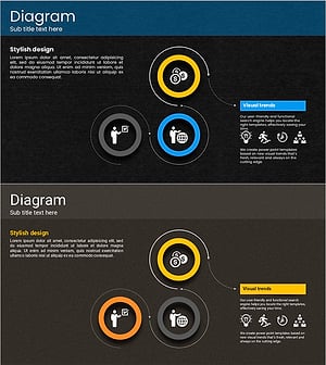 Touch Wide Diagram PowerPoint Template for Linear Flow