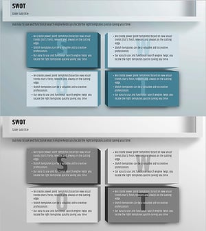 사각형 프레임 템플릿 – SWOT 분석을 위한 명확한 구성