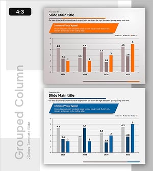 세련된 비교형 세로막대 그래프 – 시장현황과 성과 비교
