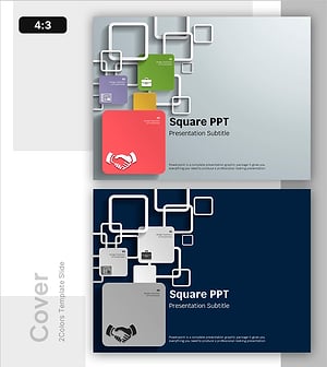 스퀘어 디자인을 통한 혁신 PPT 표지