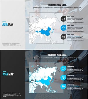 Asia Map Presentation – Modern Blue Template