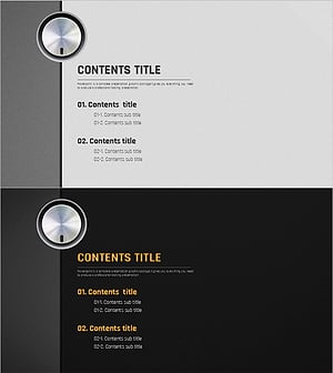 Volume Presentation Template Table of Contents – Professional and Elegant