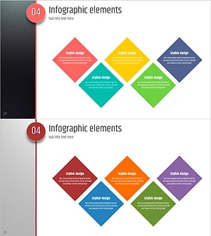 Five Color Infographic Template – Business Vision and Strategy